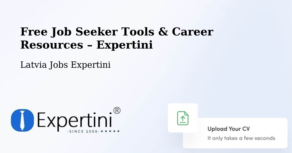 Free Job Seeker Tools & Career Resources – Bolderaja - Bolderaja, Latvia Jobs Expertini